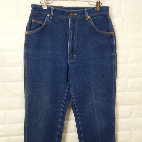 Vintage 80s Lee USA-Made Denim Mom Jeans 14-Petite 30x30 Hi-Rise 5-Pocket Dark - Picture 3 of 11